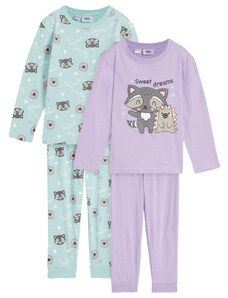 bonprix Dievčenské pyžamo (4-dielne), farba fialová, rozm. 116/122