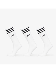adidas Originals Pánske ponožky adidas High Solid Crew Sock 3-Pack White