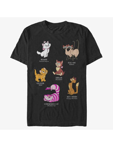 Pánske tričko Merch Disney Classics Mickey & Friends - Cat Breeds Unisex T-Shirt Black