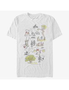 Pánske tričko Merch Disney Classics Winnie The Pooh - Winnie Map Unisex T-Shirt White