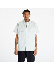 Pánska košeľa Nike Life Woven Military Short-Sleeve Button-Down Shirt Light Silver/ White