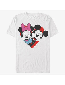 Pánske tričko Merch Disney Classics Mickey Mouse - MICKEY MINNIE HEART Unisex T-Shirt White