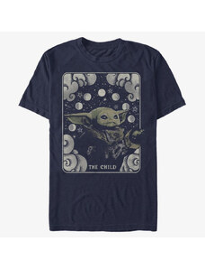 Pánske tričko Merch Star Wars: The Mandalorian - Child Card Men's T-Shirt Navy Blue