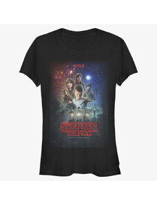 Dámské tričko Merch Netflix Stranger Things - Classic Illustrated Poster Women's T-Shirt Black