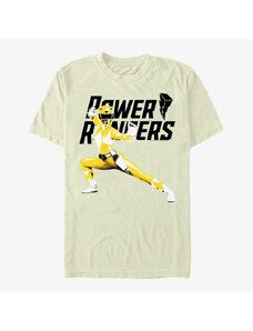 Pánske tričko Merch Hasbro Vault Power Rangers - Yellow Ranger Big Men's T-Shirt Natural