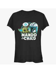 Dámské tričko Merch Star Wars: The Mandalorian - Satruday Cartoon Women's T-Shirt Black