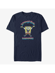 Pánske tričko Merch Nickelodeon SpongeBob SquarePants - Rainbow SpongeBob Unisex T-Shirt Navy Blue