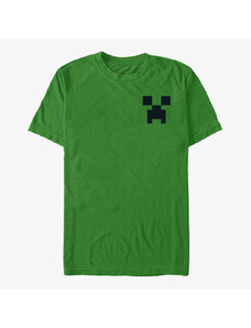 Pánske tričko Merch Minecraft - CREEPER POCKET Unisex T-Shirt Kelly Green