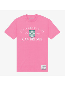 Pánske tričko Merch Park Agencies - University Of Cambridge Est 1209 Unisex T-Shirt Purple