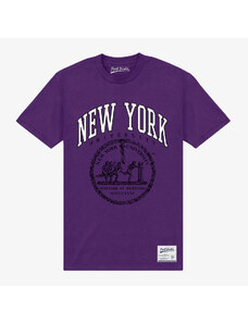 Pánske tričko Merch Park Agencies - New York University Crest Unisex T-Shirt Purple
