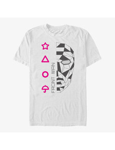 Pánske tričko Merch Netflix Squid Game - Front Man Line Art Unisex T-Shirt White