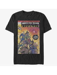 Pánske tričko Merch Marvel The Eternals - VINTAGE STYLE COMIC COVER Unisex T-Shirt Black
