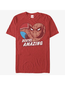 Pánske tričko Merch Marvel Spider-Man Classic - Amazing Man Unisex T-Shirt Red
