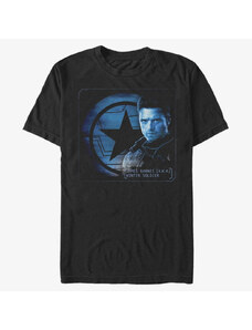 Pánske tričko Merch Marvel The Falcon and the Winter Soldier - Barnes Shield Unisex T-Shirt Black