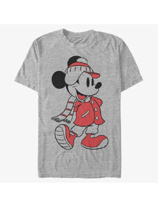 Pánske tričko Merch Disney Mickey Classic - Mickey Winter Fill Unisex T-Shirt Heather Grey