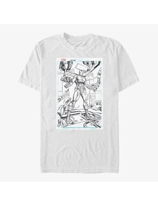 Pánske tričko Merch Marvel - Ironman Sketch Unisex T-Shirt White