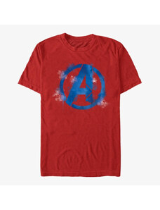 Pánske tričko Merch Marvel Avengers: Endgame - Avengers Spray Logo Unisex T-Shirt Red