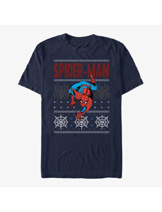 Pánske tričko Merch Marvel Spider-Man Classic - Ugly Spidey Unisex T-Shirt Navy Blue