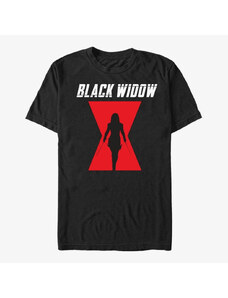 Pánske tričko Merch Marvel Black Widow: Movie - LOGO Unisex T-Shirt Black