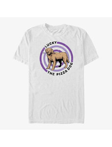 Pánske tričko Merch Marvel Hawkeye - Pizza Dog Bullseye Unisex T-Shirt White