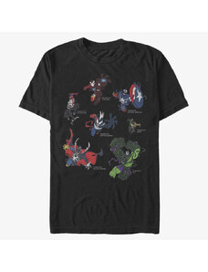 Pánske tričko Merch Marvel - Venomized Heros Unisex T-Shirt Black