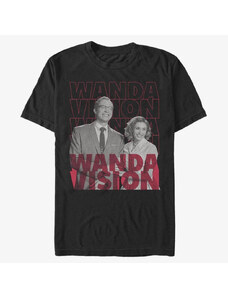 Pánske tričko Merch Marvel WandaVision - REPEATING TEXT Unisex T-Shirt Black