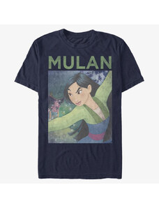Pánske tričko Merch Disney Mulan - Mulan Mushu Poster Unisex T-Shirt Navy Blue