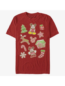 Pánske tričko Merch Disney Mickey Classic - Gingerbread Mouses Unisex T-Shirt Red