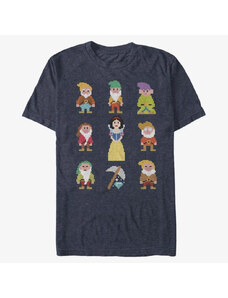 Pánske tričko Merch Disney Snow White - Pixel Dwarf Unisex T-Shirt Navy Blue