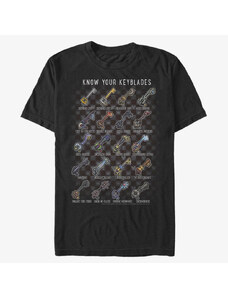 Pánske tričko Merch Disney Kingdom Hearts - Keyblades Chart Unisex T-Shirt Black
