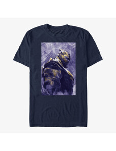 Pánske tričko Merch Marvel Avengers Endgame - Thanos Painted Unisex T-Shirt Navy Blue