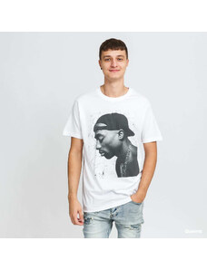 Pánske tričko Urban Classics Tupac Cracked Background Tee White