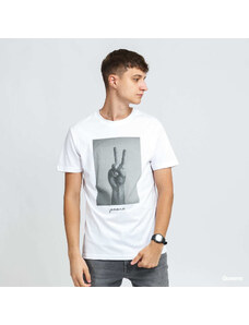 Pánske tričko Urban Classics Peace Sign Tee White