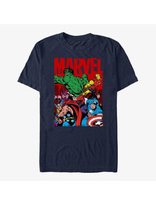 Pánske tričko Merch Marvel Avengers Classic - Team Work Unisex T-Shirt Navy Blue