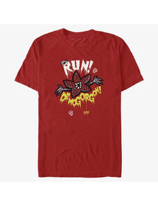 Pánske tričko Merch Netflix Stranger Things - Run Away Unisex T-Shirt Red
