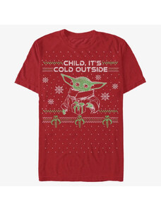 Pánske tričko Merch Star Wars: The Mandalorian - Child Outside Unisex T-Shirt Red