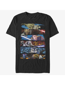 Pánske tričko Merch Star Wars: Clone Wars - Face Off Unisex T-Shirt Black