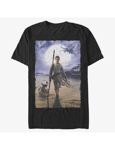 Pánske tričko Merch Star Wars: Episode 7 - Rey Painting Unisex T-Shirt Black