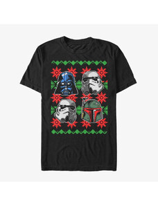 Pánske tričko Merch Star Wars: Classic - Holiday Faces Unisex T-Shirt Black