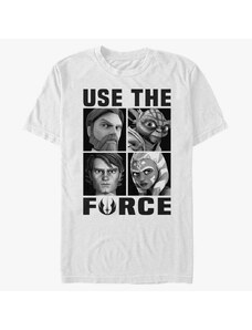 Pánske tričko Merch Star Wars: Clone Wars - Force Users Unisex T-Shirt White