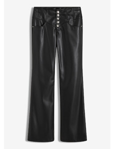 bonprix Koženkové nohavice v Marlene strihu, farba čierna