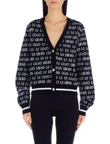 Dámsky čierny elegantný sveter LIU-JO na gombíky