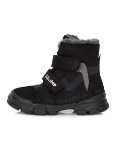 Detské chlapčenské zimné topánky D.D.step black W056-310A