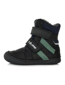 Detské chlapčenské zimné topánky D.D.step black W078-382