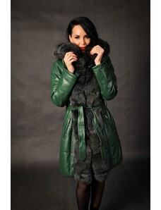 Max Original Leather Dámsky kožený kabát s pravou kožušinou FL-1