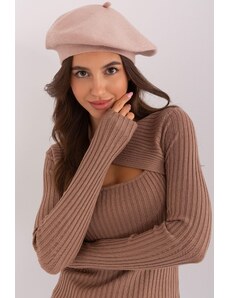 MladaModa Dámska čiapka baretka model 30582 svetlá béžová