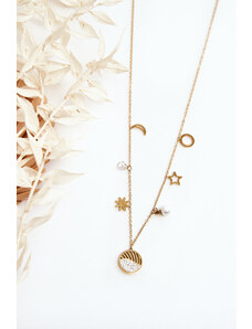 Kesi Women's chain with fashionable gold pendants