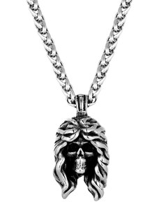 B-TOP Vikingský náhrdelník z nerezovej ocele s príveskom Lebka