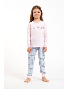 Italian Fashion Girls' pyjamas Glamour, long sleeves, long pants - pink/print