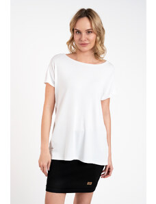 Italian Fashion Women's blouse Ksenia with short sleeves - white
